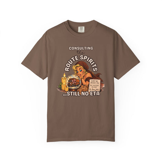 Consulting the Route Spirits Tee – Still No ETA Graphic Shirt