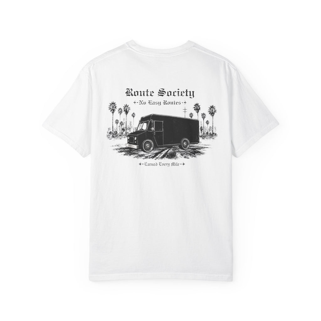 No Easy Routes Graphic Tee | Route Society Delivery Driver Shirt