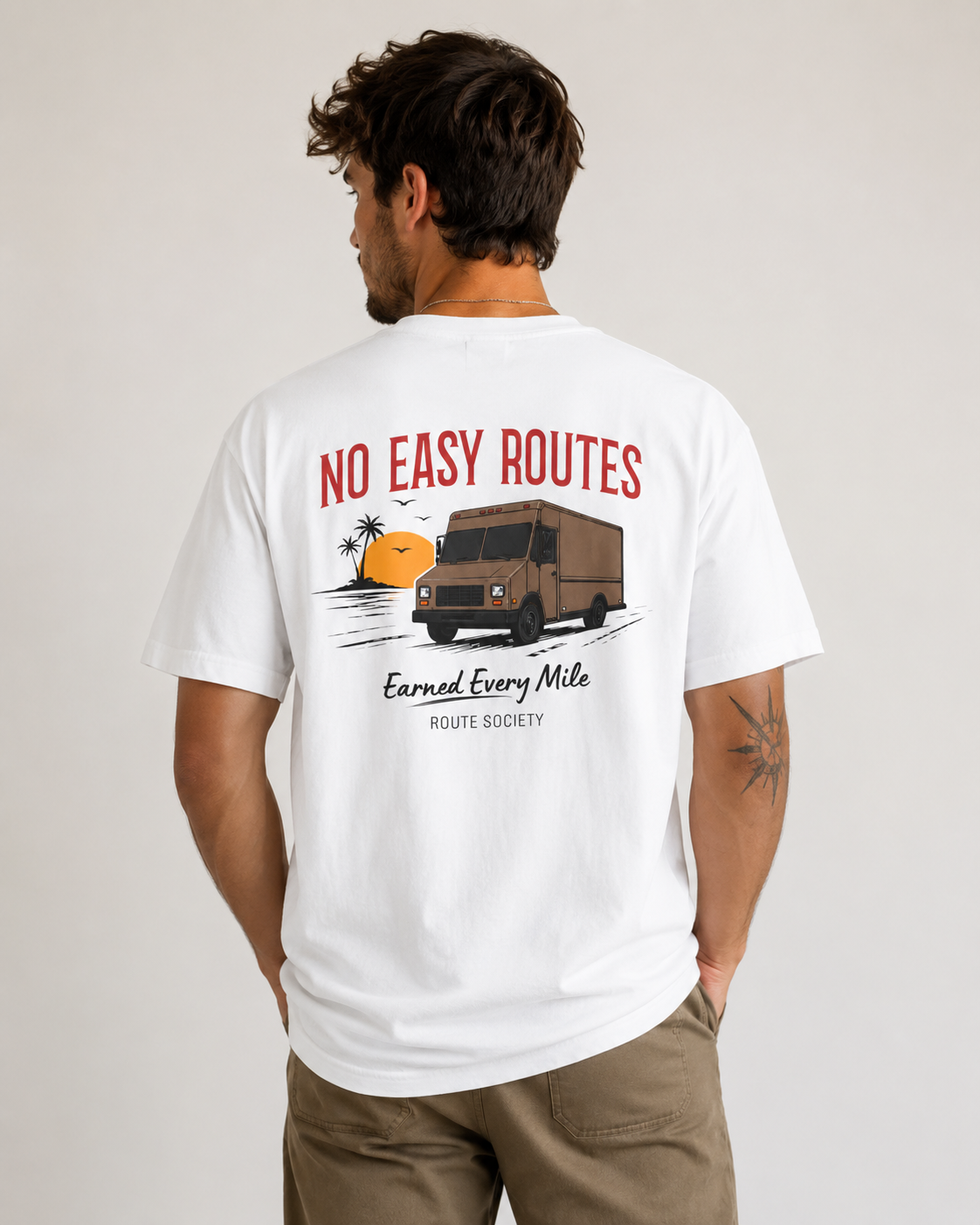 No Easy Routes Van Life T-Shirt — “No Easy Routes” Adventure Tee